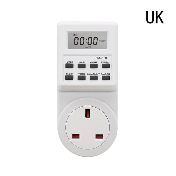 Electronic Digital Timer Switch Socket EU/UK/US/AUPlug 24 Hour Cyclic Kitchen Timer Outlet Programmable Timing Socket