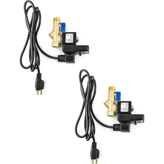 Electronic Drain Valve, 2 Packs AC 110V 1/2" Integrated Automatic Timed Tank Drain for Compressed Air