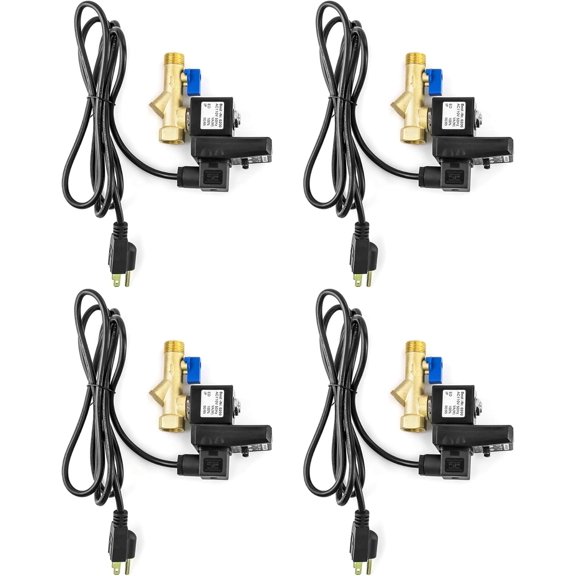 Electronic Drain Valve, 4 Pack AC 110V 1/2'' Integrated Automatic Timed Tank Drain for Compressed Air (WD15045)