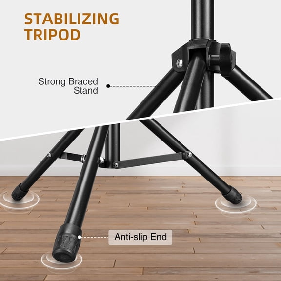 Electronic Drum Pad Stand with Plate, Foldable Percussion Instrument Holder for Sample Pads and Multi-Pads