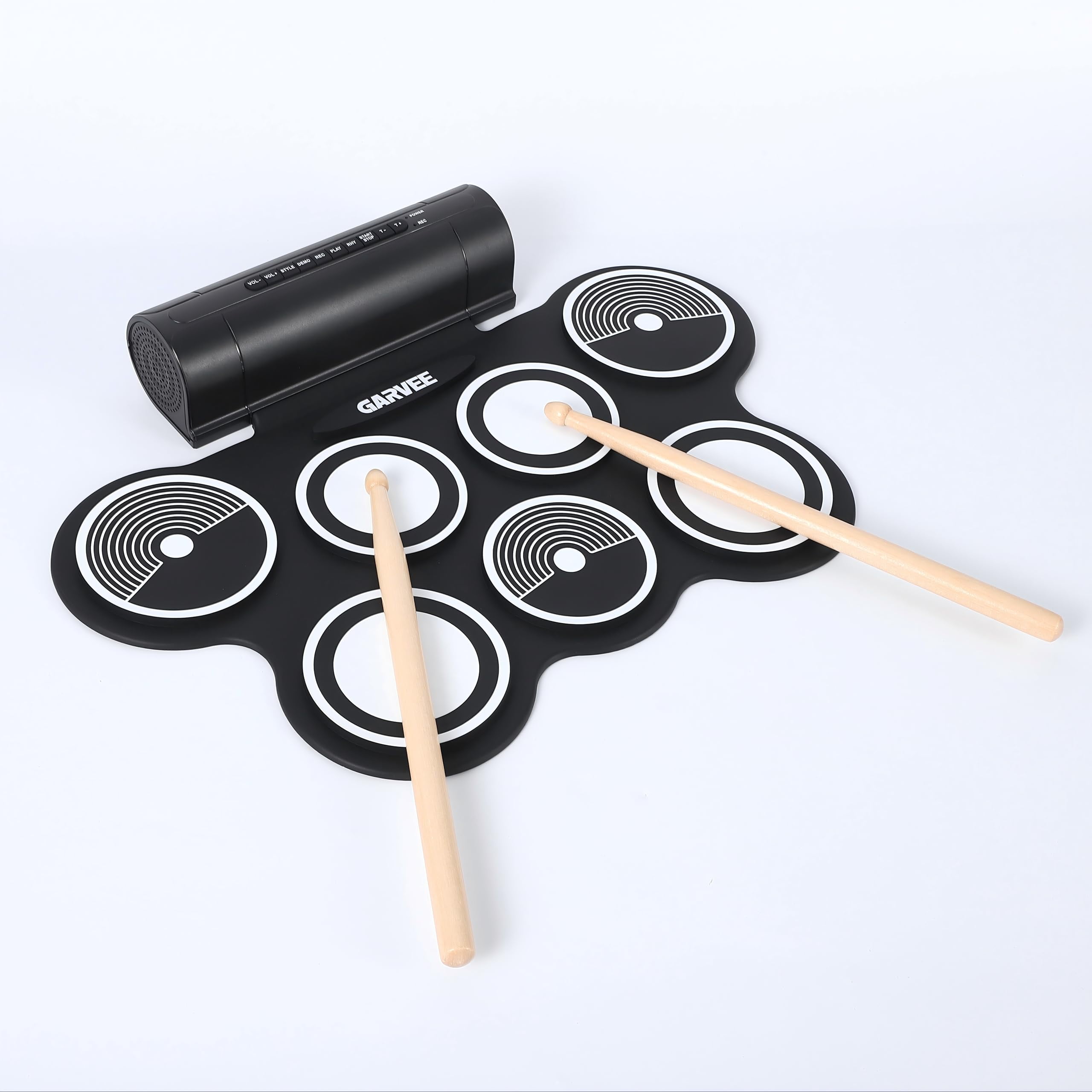 Electronic Drum Set 7/9Pads,Bluetooth Portable Electronic Drum Kit, Roll-Up Practice Drum Pad, Built-in Dual Speakers, Headphone, Holiday Birthday Gift