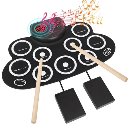 Electronic Drum Set, iMounTEK Roll-Up Drum Kit with 10 Pads, Sticks, Electronics for Beginners Adult Kids 8-12