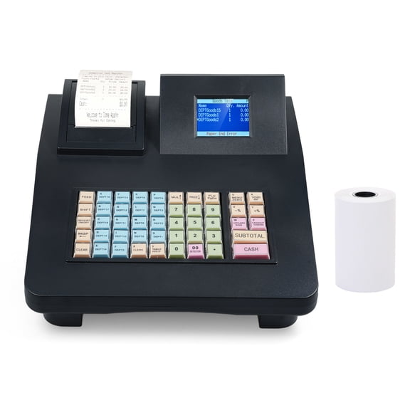 Electronic Electronic Cash Register 48 Keys RS232 USB Port 2.8in Display Store Cash Register With 58mm Thermal Printer For Retail Restaurant Supermark