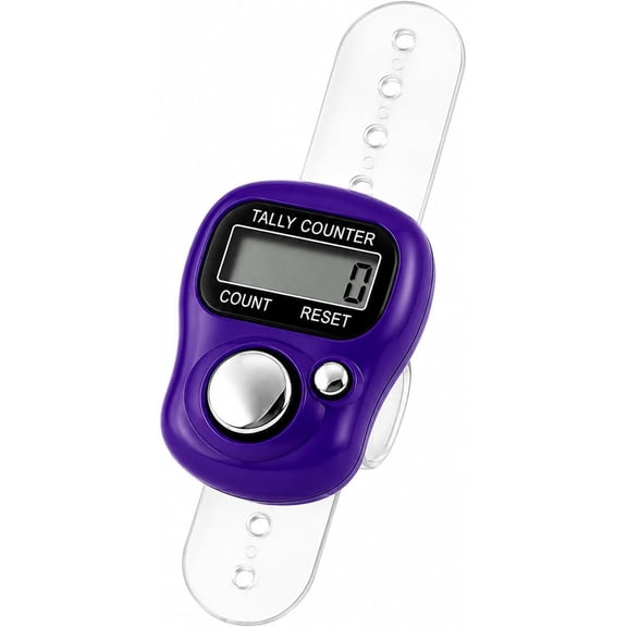 Electronic Finger Counter with LCD Digital Display, 5 Digit Number Counting Machine, Adjustable Ring Clicker Counter for Sports, Golf, Prayer & Events Counting
