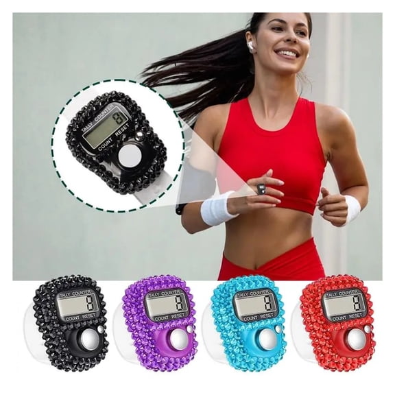 Electronic Finger Counter Manual Counter Clicker Manual Lap Record Ring Resettable Number Tracking