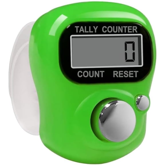 Electronic Finger Counter, Resettable Hand Tally, 5 Digit Number and LCD Electronic Digital Display, Handheld Clicker Counting for Golf, Goods Counting, Lap, Knitting