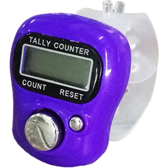 Electronic Finger Counter, Resettable Hand Tally, 5 Digit Number and LCD Electronic Digital Display, Handheld Clicker Counting for Golf, Goods Counting, Lap, Knitting