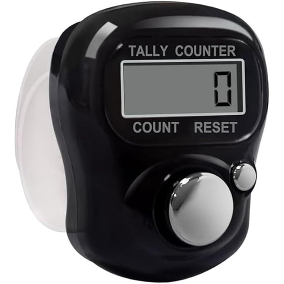Electronic Finger Counter, Resettable Hand Tally, 5 Digit Number and LCD Electronic Digital Display, Handheld Clicker Counting for Golf, Goods Counting, Lap, Knitting