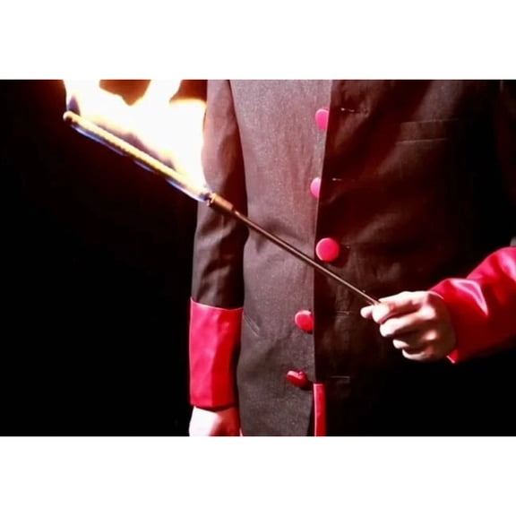 Electronic Fire to Cane Magic Tricks Props Comedy Fire Torch to Cane Magia Gimmick Magician Wand Stage Street Illusion Party Fun