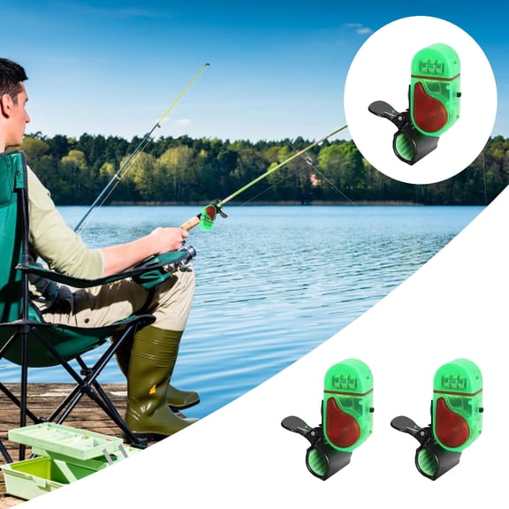 Electronic Fishing Alarm with LED Light Alert System for Sensitive Rod Detection 2PCS