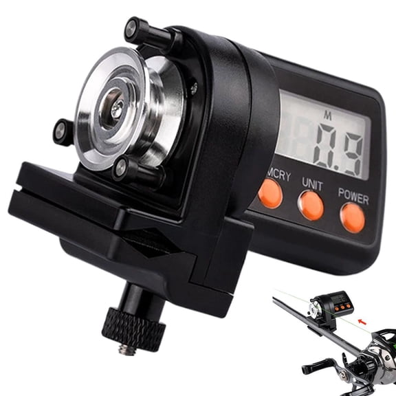 Electronic Fishing Line Counter, Bi-directional Measurement, Data Storage, Backlight Display, ABS & Alloy Construction