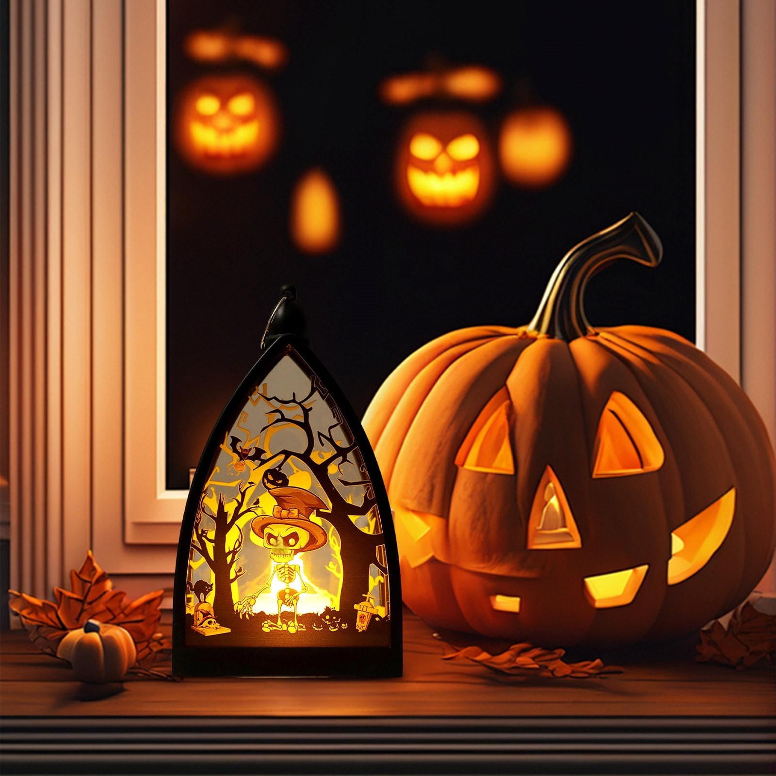 Electronic Flickering Wind Lights - Halloween Tabletop Decor with ...