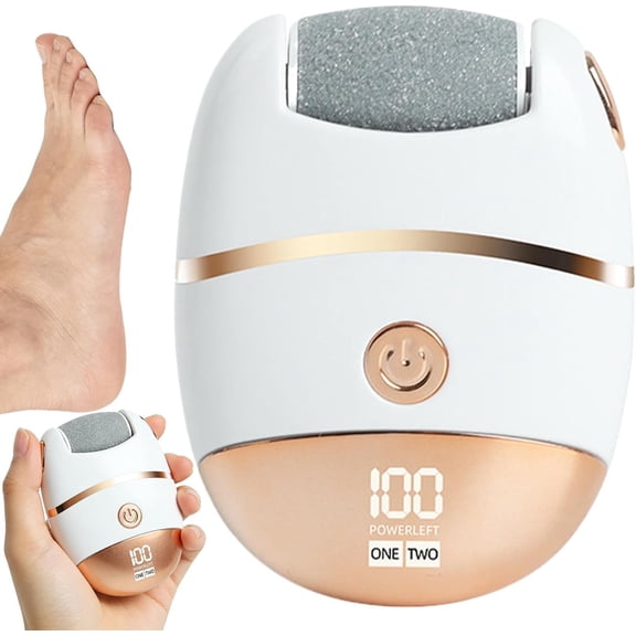 Electronic Foot File & Callus Remover | Rechargeable Digital Display Professional Portable Pedicure Tools for Dead,Hard Cracked Dry Skin
