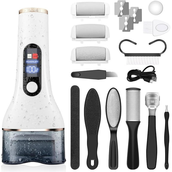 Banral Waterproof Electric Callus Remover for Hard Cracked Skin, 1 Count