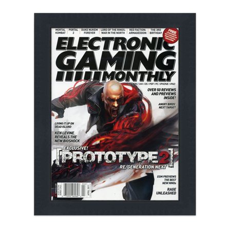 Electronic Gaming Monthly EGM Magazine Frame - Acrylic, Backing, and Hardware - Display Any