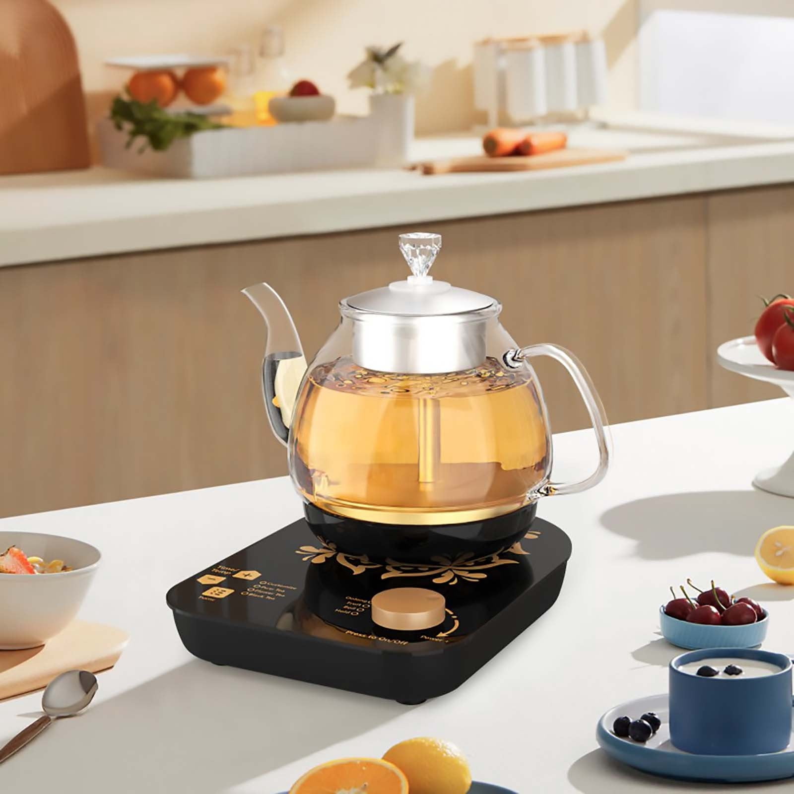Electronic Glass Kettle, Electric Tea Kettle, 800ml Borosilicate Glass ...