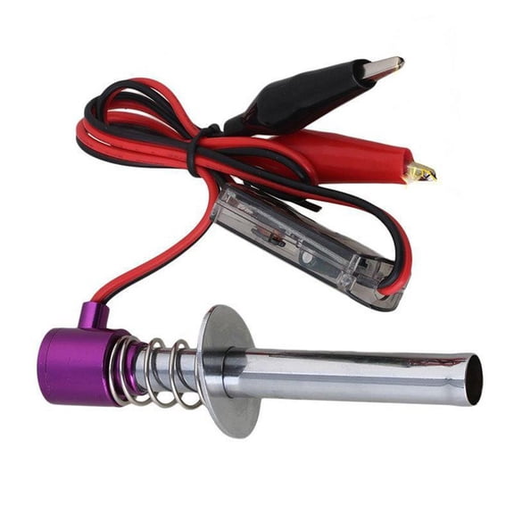 Electronic Glow Starter Ignition Upgrade Parts 624V for 6V 24V Batteries Replacement Igniter for 110 18 Remote Control Cars RC Vehicle Use (Purple)
