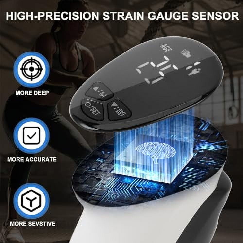 Electronic Grip Strength Tester 198Lbs / 90Kgs, Digital Hand Dynamometer with Backlit LED for Grip Strength Testing and Training, Hand Grip Strength Dynamometer for Sports, School and Home Use