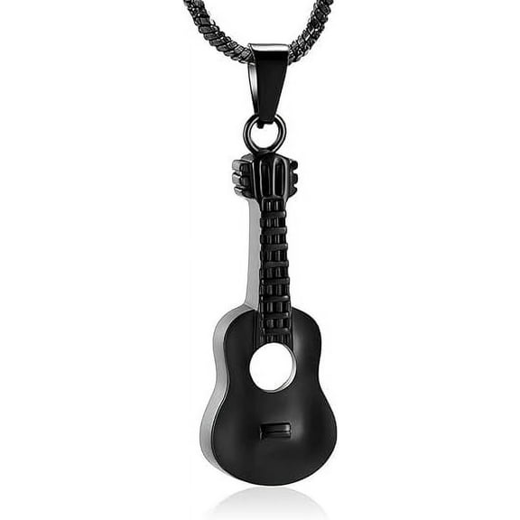 Electronic Guitar Cremation Jewelry Urn Pendant for Ashes Music Instrument Memorial Ashes Necklace Keepsake Jewelry