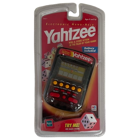 Electronic Handheld Yahtzee Game - Clear Black