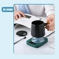 thumbnail image 1 of Electronic Heated Saucer Thermostatic Milk Warmer | Fast Heating Beverage Warmer for Coffee Tea | Auto On/Off Gravity Sensing, 5.9x5.9in, Blue Green Pink, 1 of 6