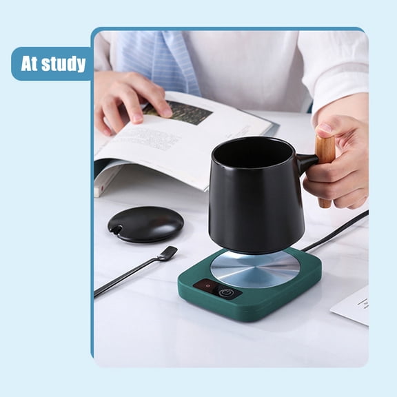 Electronic Heated Saucer for Desk Winter Warming Thermostatic Milk Heater Adjustable