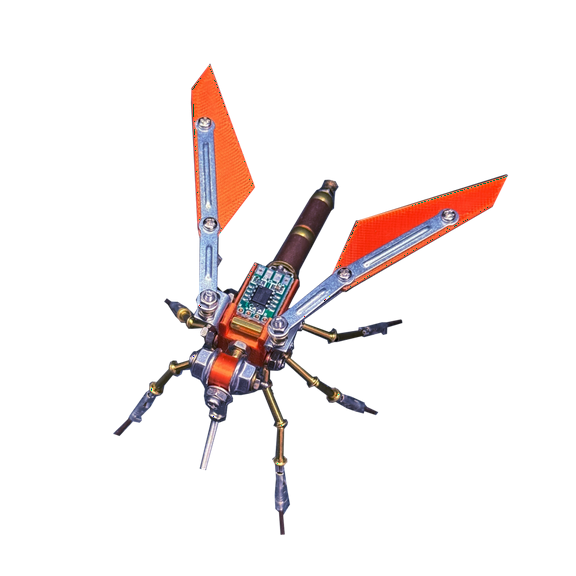 Electronic Hummer B 99-Piece 3D Metal Puzzle Steampunk Insect Model, DIY Mechanical Assembly Kit with Futuristic Tech Design for Desktop Display
