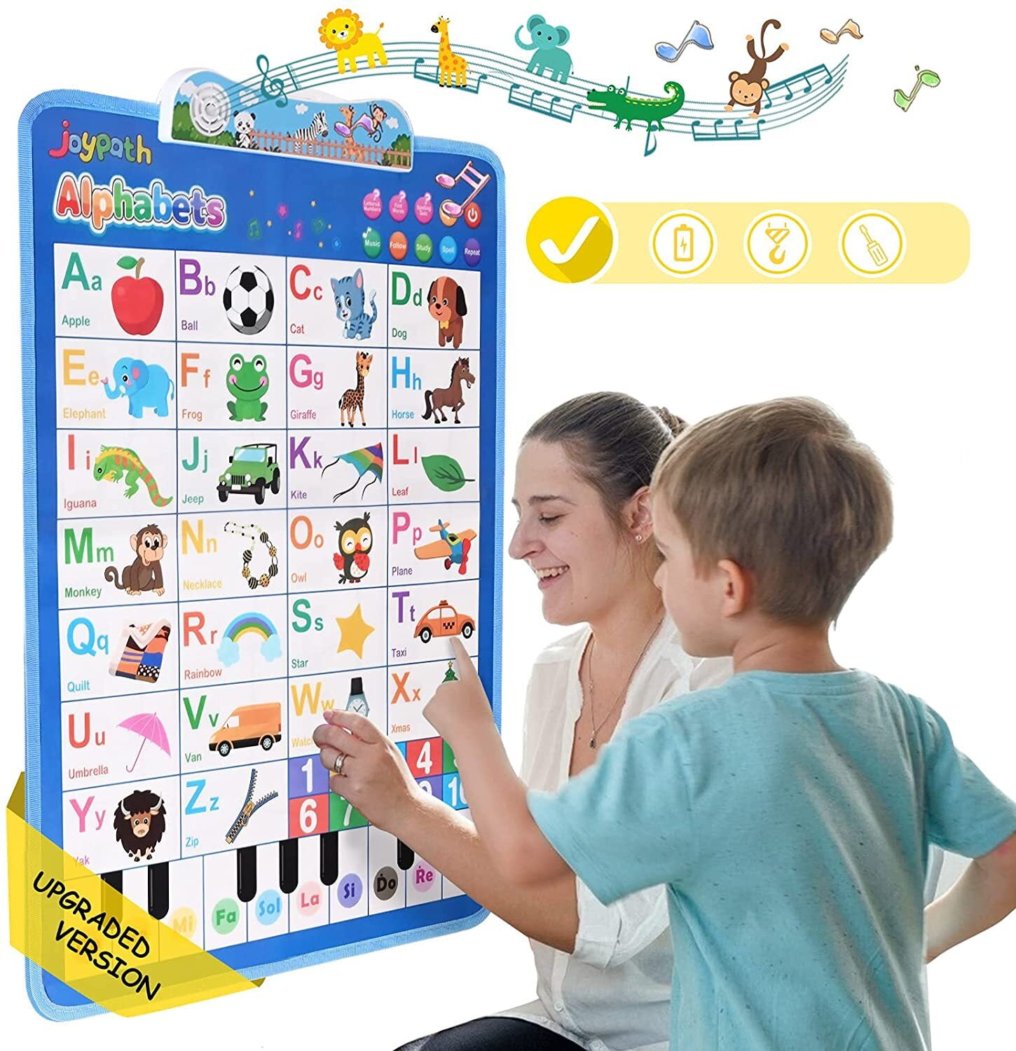 Electronic Interactive Alphabet Wall Chart, ABC poster for toddlers ...