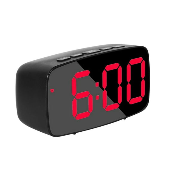 Electronic Item Clearance Deal! Kyusrd Digital Electronic Clock LED Display Electronic Clock Stereo Digital Display Snooze Alarm Clock 12/24H Switching Temperature Display