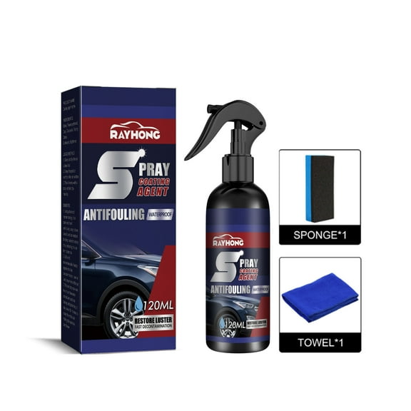Kyusrd Fast acting Coating Spray,Liquid Ceramic Spray Coating Coat Quick Nanotechnology Coating Auto Spray Wax 120ML