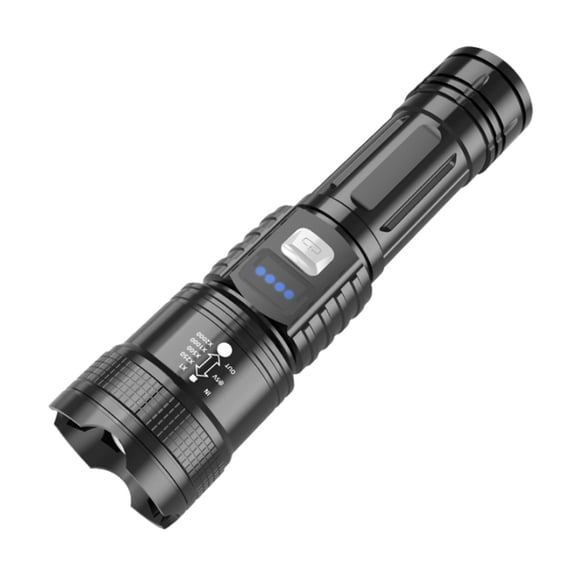 Kyusrd Flashlight Retractable Flashlight Power Display bright P50