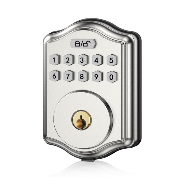 Electronic Keypad Deadbolt Lock,Keyless Entry Door Lock with Code/Key