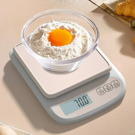 Electronic Kitchen Scale 0.1g Precision | Compact Pink Digital Food Weighing Scale | 6000g Capacity | Plastic Mini Coffee Ingredient Baking Scale | 20x15x3cm | 1 Pack