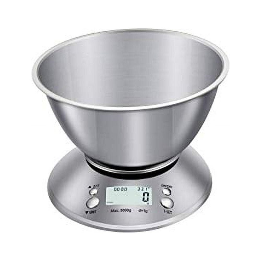 Mechanical Kitchen Scale, Clear Scale Dial Stainless Steel Analog Food  Scale with Removable Bowl, 2KG or 4KG 2 Size, Retro Classic Food Weight  Scale for Kitchen Baking Cooking (2KG) : Home & Kitchen 