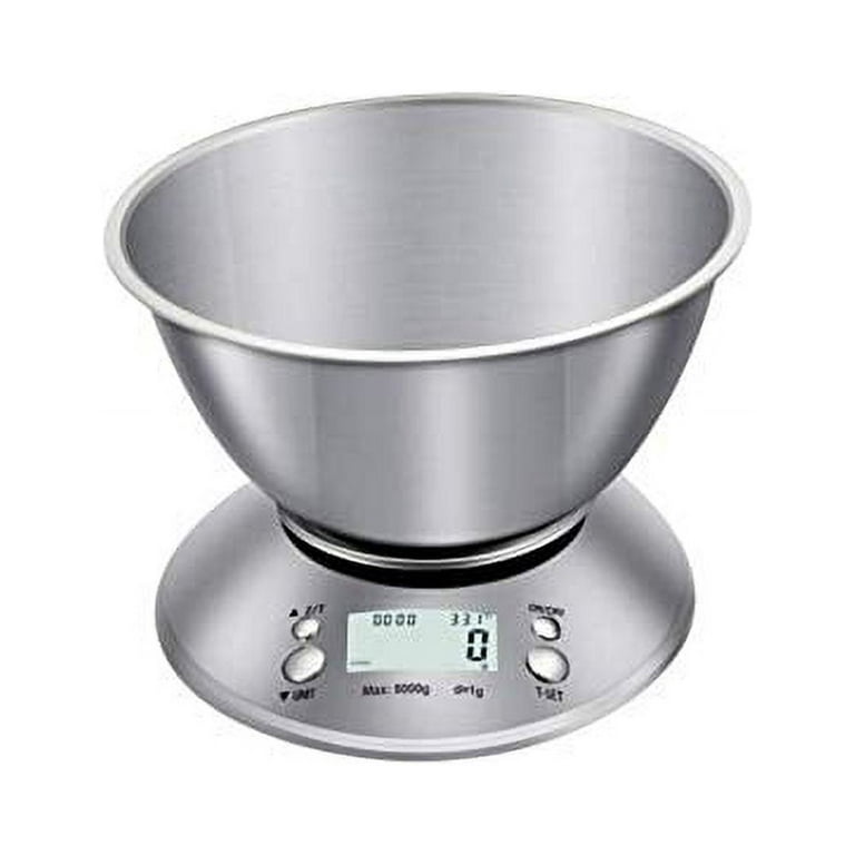 CHILIZZLE Food Scale with 304 Stainless Steel Bowl, Measures Liquids and  Dray Ingredients, Digital Kitchen Weight Scale for Cooking or Baking