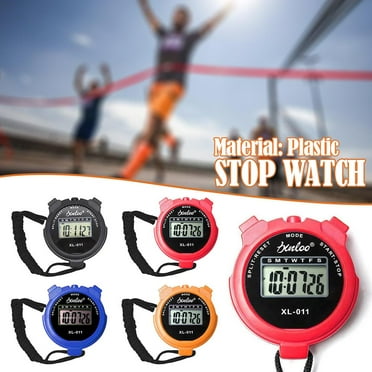 Electronic LCD Timer Digital Sport Stopwatch Date Time Alarm Clock Counter Chronograph Include Neck Strap