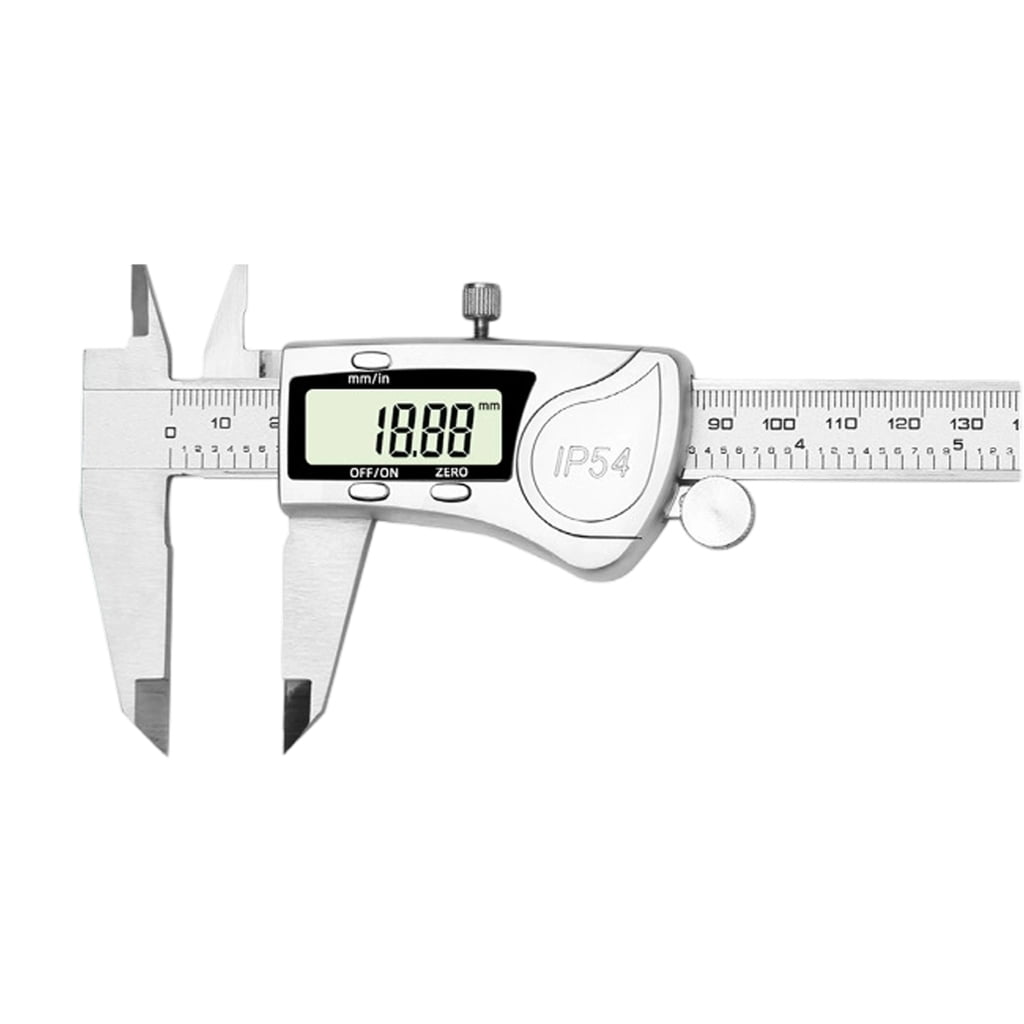 Electronic LCD Vernier Caliper For Technical Work 0.01mm Resolution Stainless Steel Construction