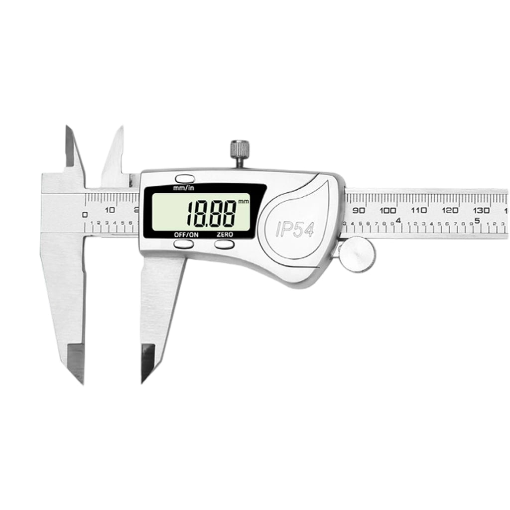 Electronic LCD Vernier Caliper For Technical Work 0.01mm Resolution Stainless Steel Construction