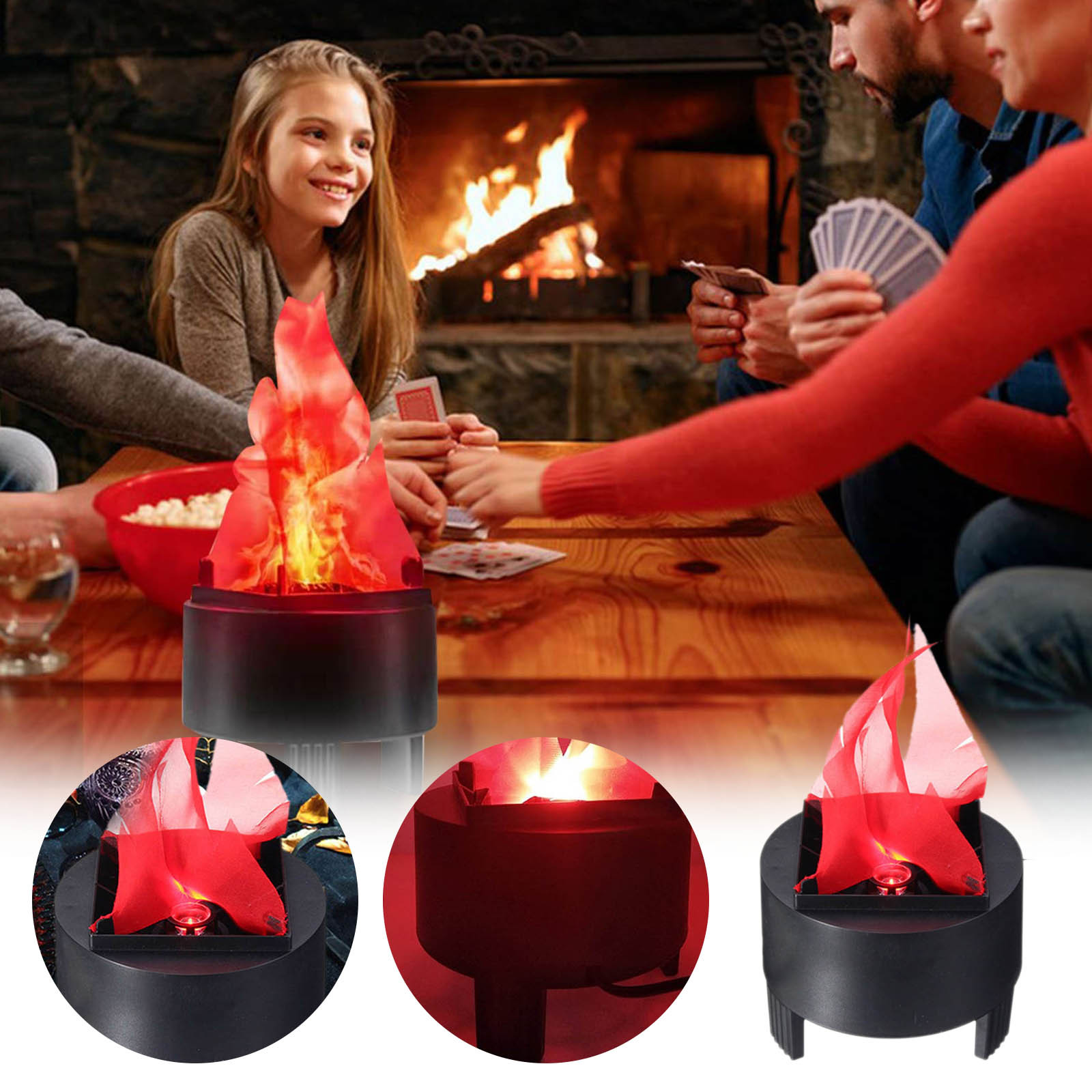 Electronic LED Fire Flame Lamp Flame Effect Lamp Artificial Flame 3D