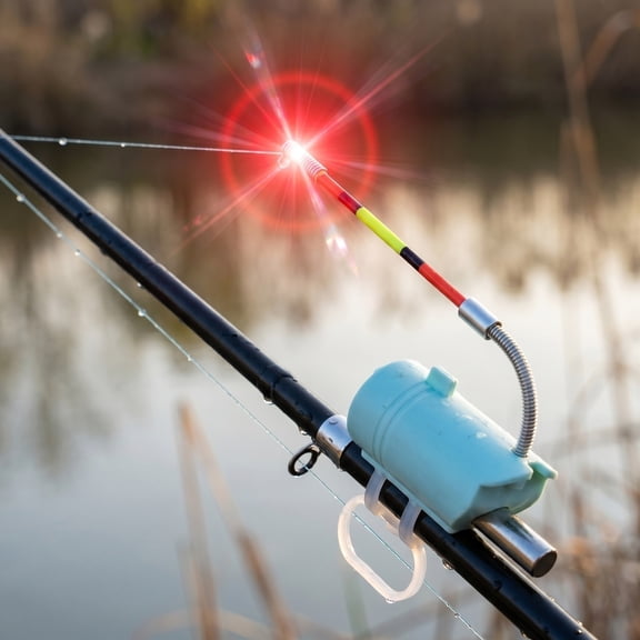 Electronic LED Fishing Bite Alarm, High Sensitivity Sound Alert for Rod Tip Detection, Night Fishing Buzzer with Light for Float & Rod Fishing, 1 Pc
