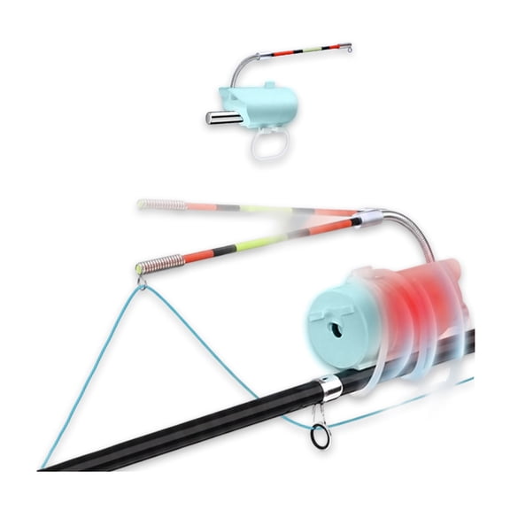 Electronic LED Fishing Bite Alarm Sound Alert,Clip-On Rod Tip Detector with Buzzer and Light for Night Freshwater Saltwater Angling