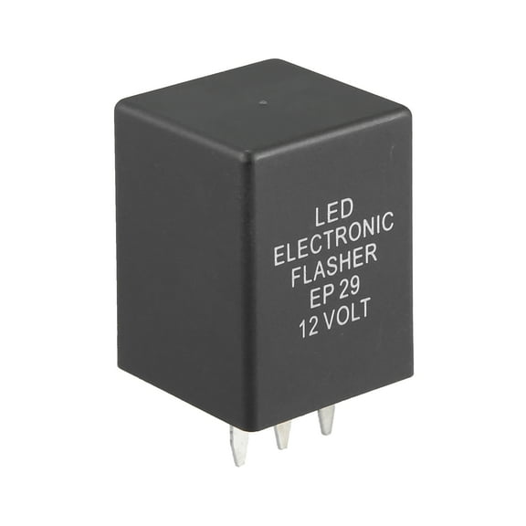 Electronic LED Flasher Relay Fix 4 Pin EP29 Turn Signal Flashers Universal for Car Plastic Black