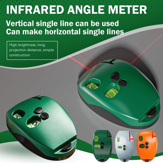 Electronic Level 90 Degree Right Angle Tool Green Beam Horizontal Vertical Line Leveler for Construction Tile Floor Wall Layout Carpentry DIY Projects, Green, 1Pcs, 4.6 inch