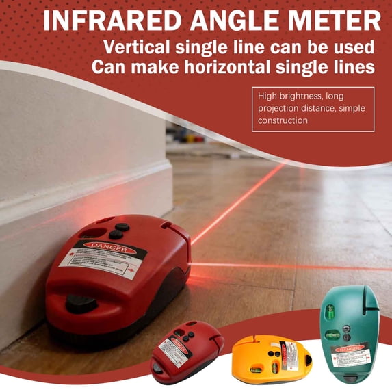 Electronic Level Tool with 90 Degree Right Angle Measurement, Beam Ground Line Gauge for Construction, Portable Leveling Device for DIY Home Projects, Green