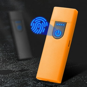 Electronic Lighter, Rechargeable Lighter Touch Ignition USB Charging Electric Lighter,Windproof Plasma Lighter for Candle, Cigarette Power Indicator Flameless Boyfriends Gifts