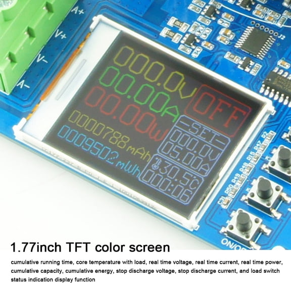 Electronic Load,Meter Test Meter 10a Load 1.77inch 150w 10a Load 1.77inch Tft Color Tester Display Battery Tft Color Display Color Display Buzhi