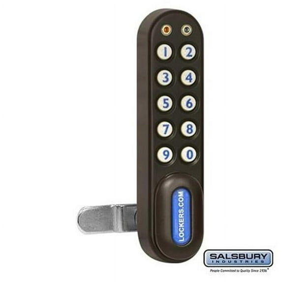 Salsbury Industries 11190BLK Electronic Lock - for Solid Oak Executive Wood Locker Door - Black