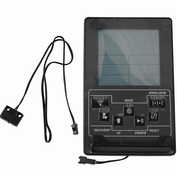 Electronic Magnetoresistive Rowing Machine Monitor with LCD Display Tracking Time for Cardio Equipment Accessories Black