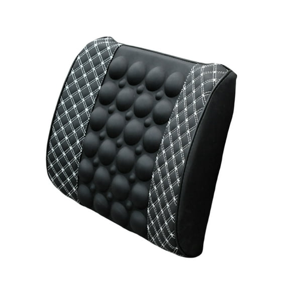 Electronic Massage Pillow & Seat Cushion Back Massager, Heated Vibration, for Car/Chair, with Adapter, Full Body Use