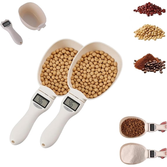 Electronic Measuring Cup2 Pack Digital Measuring Spoon Scale, Food Scale Grams and Ounces with LCD Display, Detachable Kitchen Spoon Scale for Coo